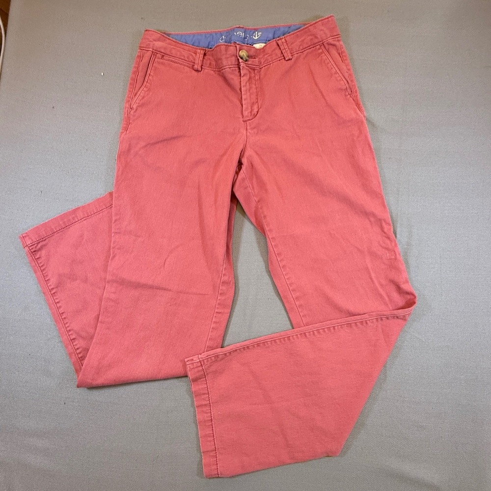 Dockers Women Chino Pants Size 10M Salmon Pink Straight Leg Stretch GCL-ALL 2318